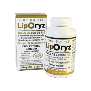 Huile de son de riz Liporyz (200 capsules de 500 mg)